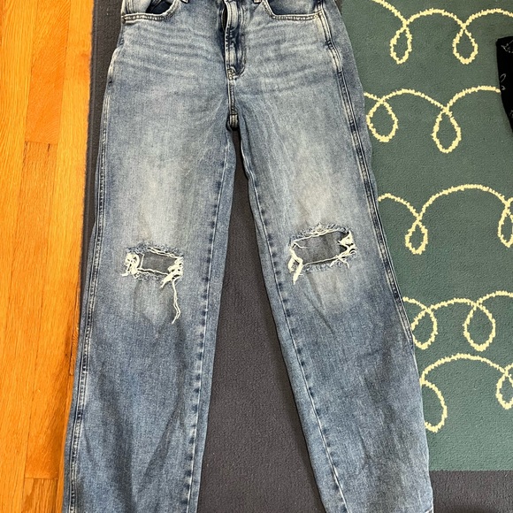 PacSun Medium Blue High Rise Ripped Baggy Jeans Women's 26 NWOT - Picture 6 of 6